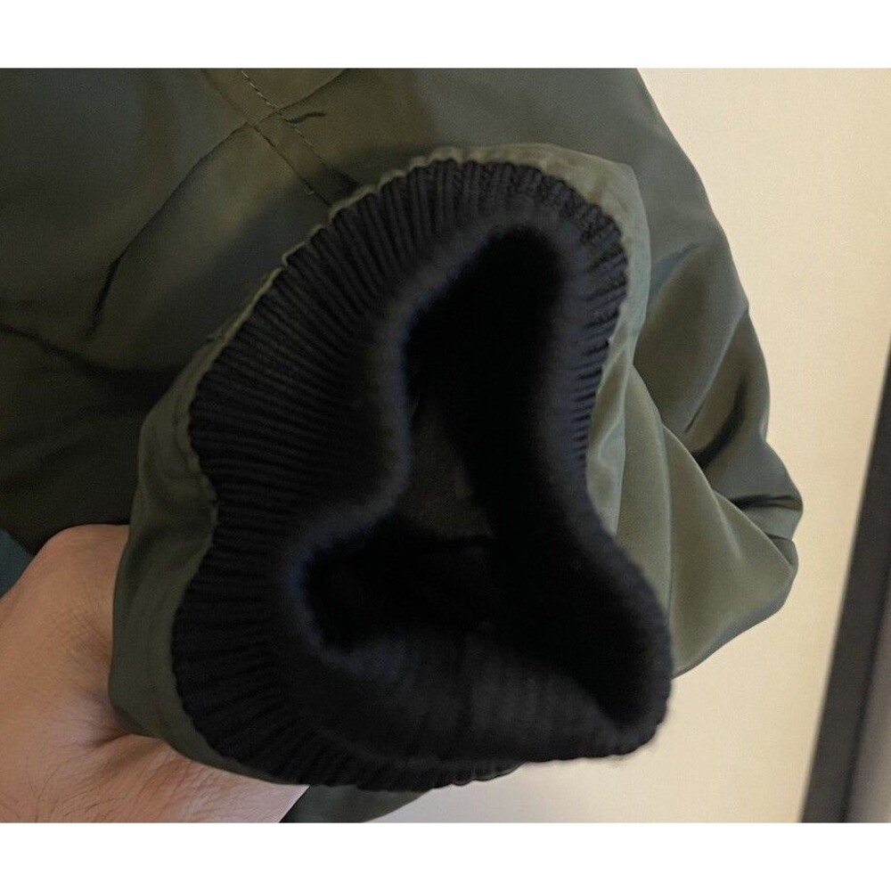 TRDMRK Women GreenBomber Jacket Size Medium Full Zip Puffer Jacket - Picture 2 of 11